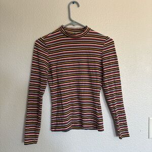 Only Multicolor Striped Long Sleeve Top